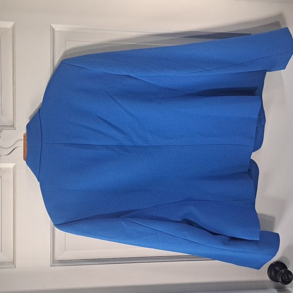 NWT Chelsea Rose Lagoon Blue Vibrant Chic Tailored Structured Blazer Jacket - Picture 6 of 12